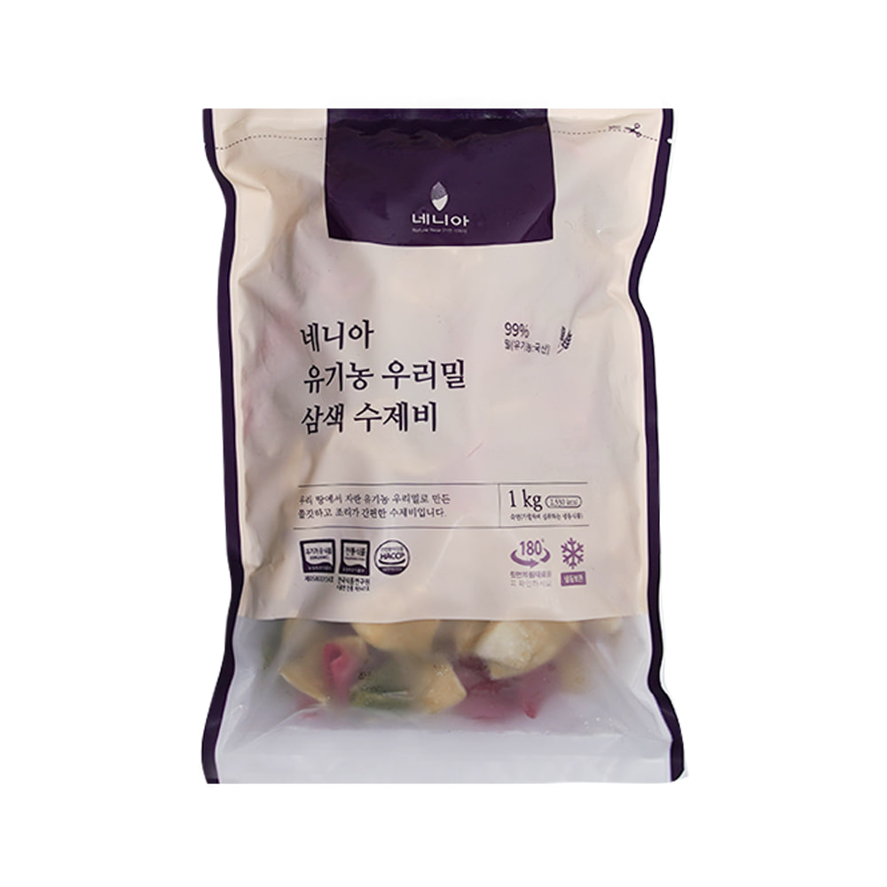 네니아 유기농 우리밀 삼색 수제비 1kg